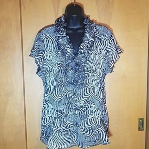 Black & White Career Blouse